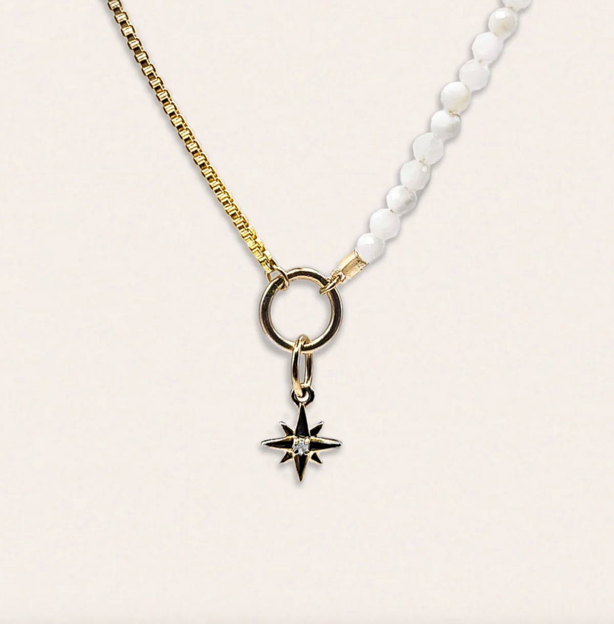 Origins 50/50 North Star Charm w/ Moonstone