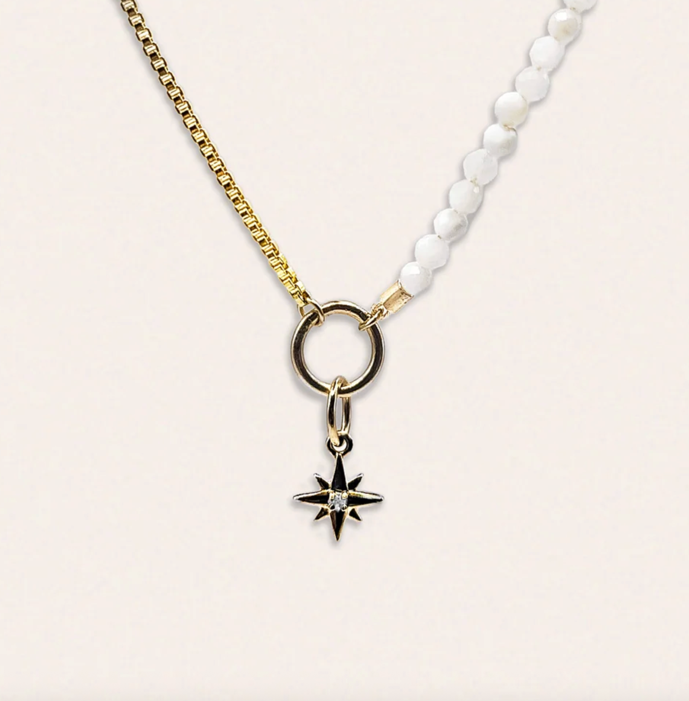 Origins 50/50 North Star Charm w/ Moonstone