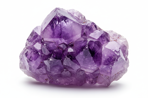 editorial photo; raw Amethyst crystal