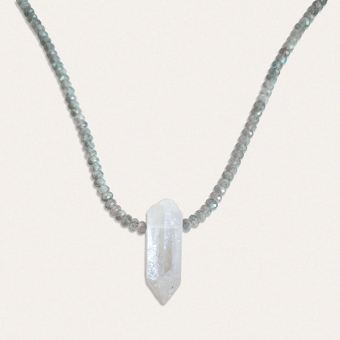 Origins Clear Quartz & Labradorite Beaded Necklace