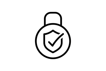 line art for 100% Safe & Secure Checkout